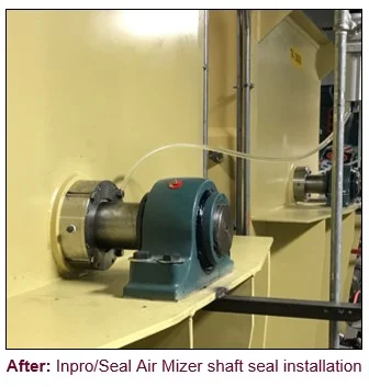 Chocolate melter upgraded with Air Mizer shaft seal