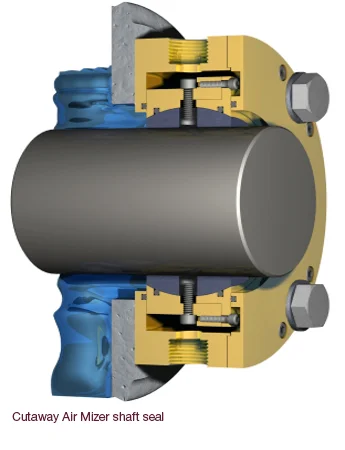 Air Mizer shaft seal cutaway