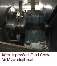 Pancake mixer upgraded with Air Mizer Food Grade shaft seal