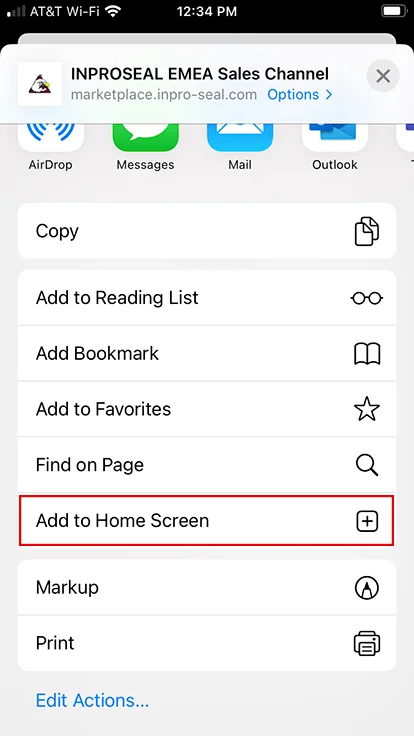 Add Inpro/Seal Marketplace to Mobile Home Screen - screenshot #2