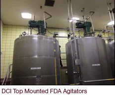 DCI top-mounted FDA agitators